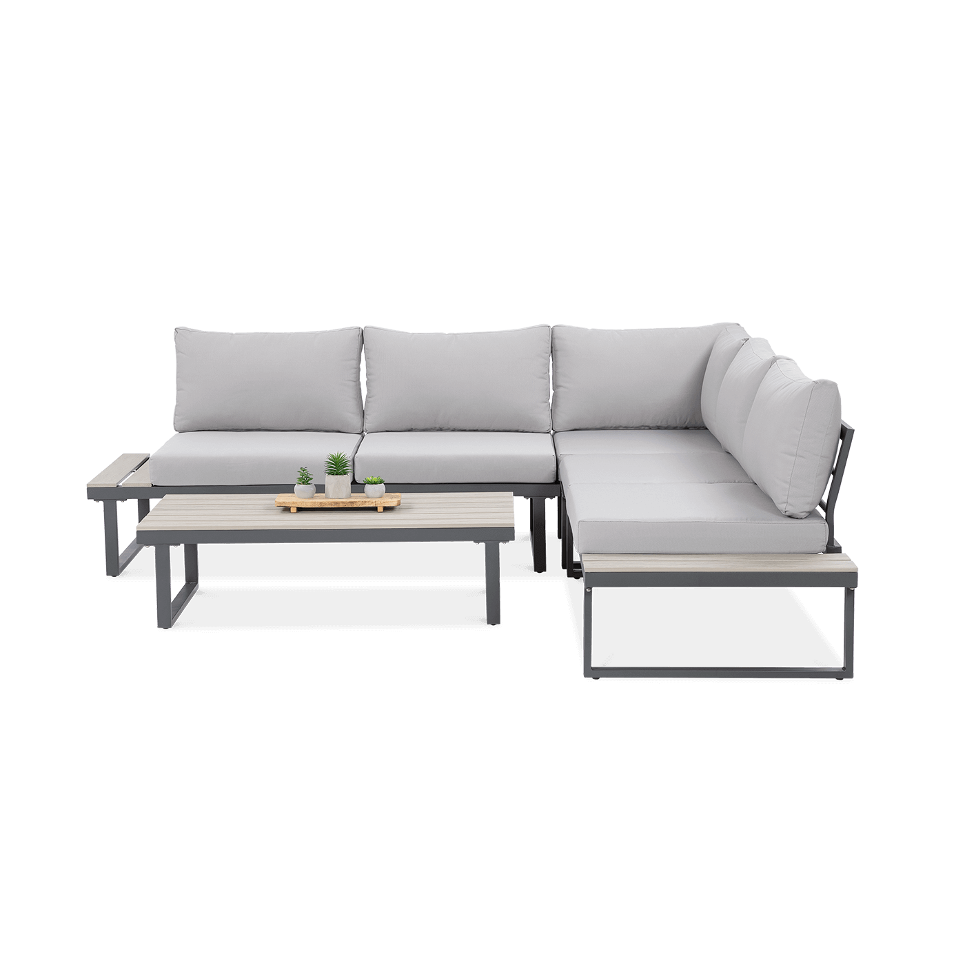 Zestaw składający się z narożnika i stolika kawowego