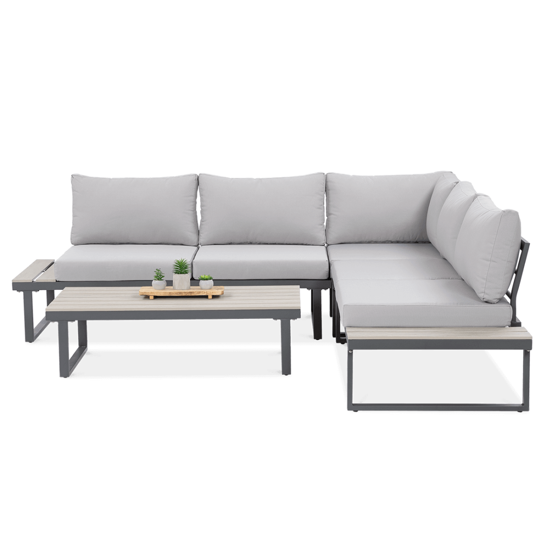 Zestaw składający się z narożnika i stolika kawowego