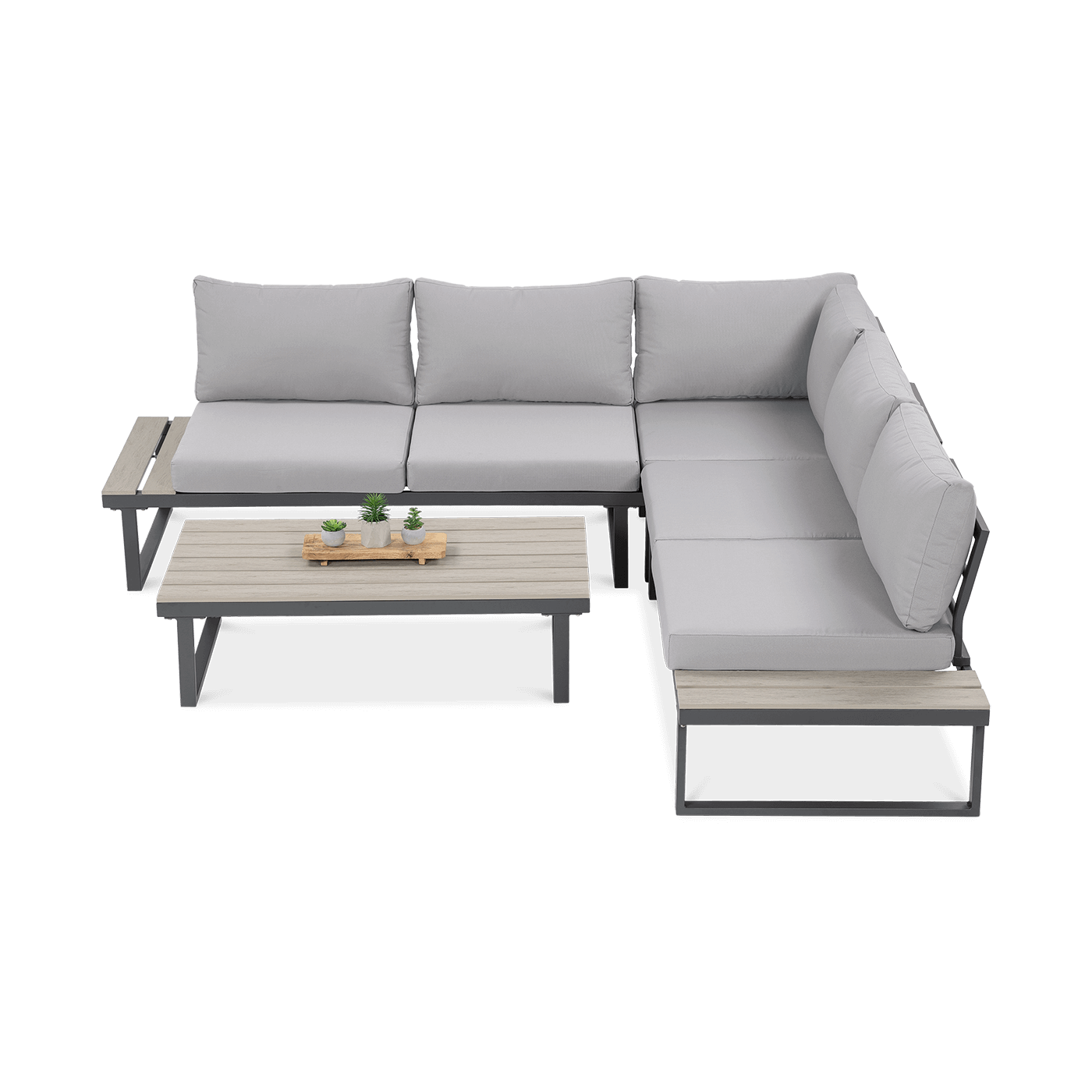 Nowoczesne meble do ogrodu lub na taras EMERSON Light Grey