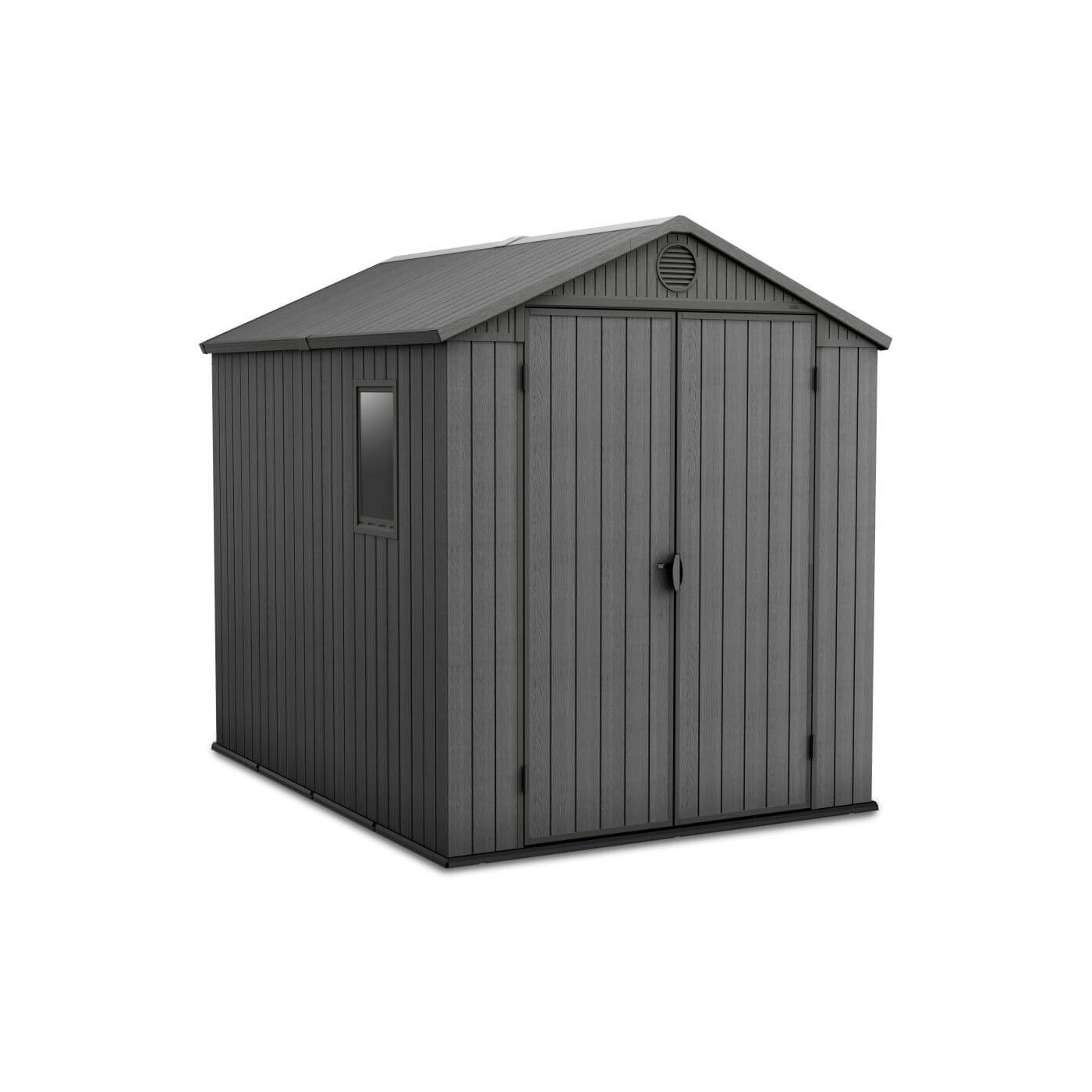 Grafitowy domek DARWIN o wymiarach 190x244cm na narzędzia ogrodowe