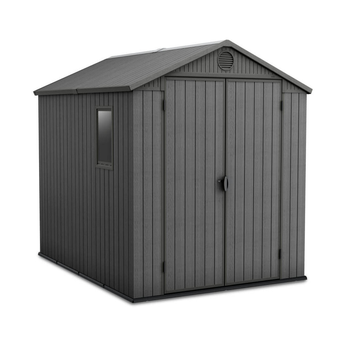 Grafitowy domek DARWIN o wymiarach 190x244cm na narzędzia ogrodowe