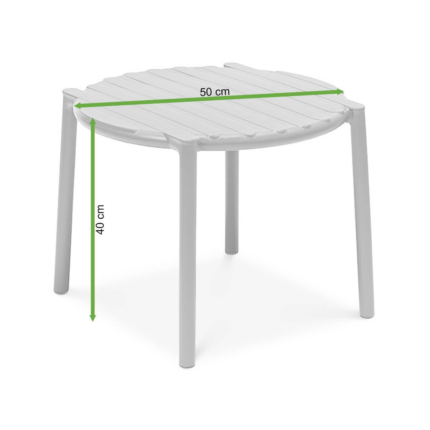 Rzut z wymiarami stolika Nardi Doga Marsala