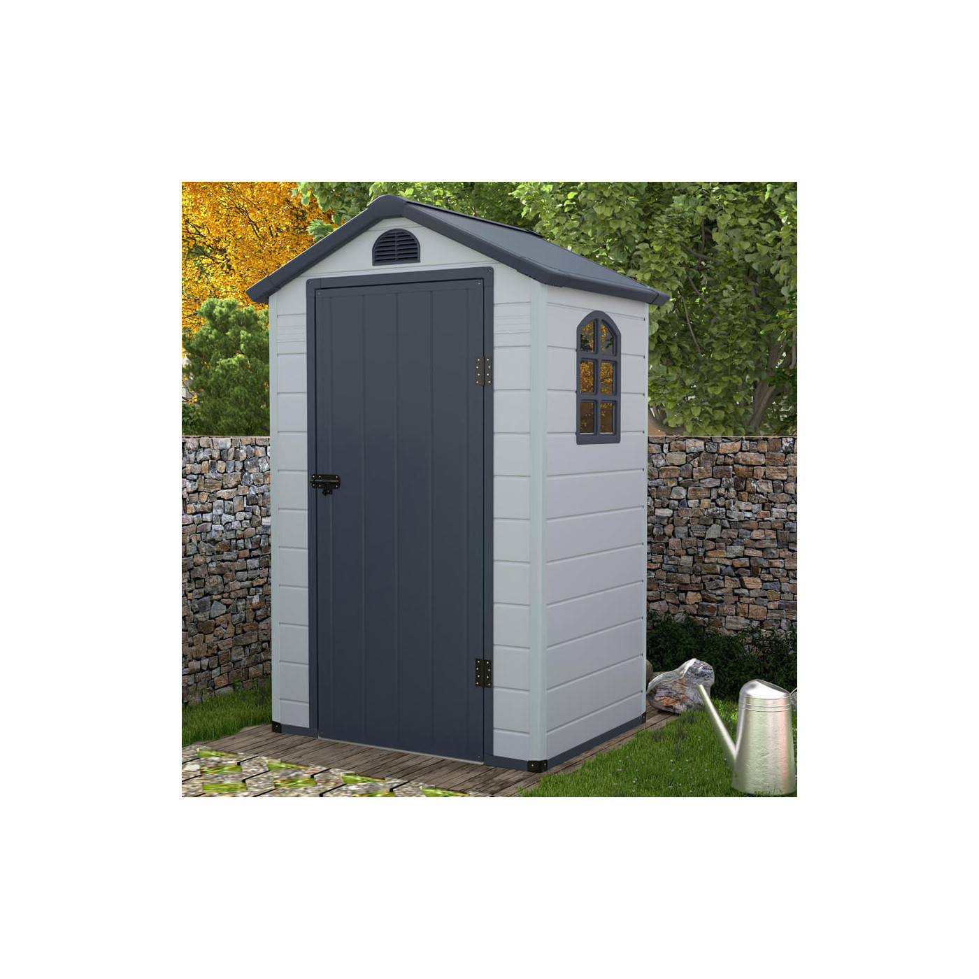 Aranżacja w ogrodzie domku na narzędzia VERMONT 134x104cm