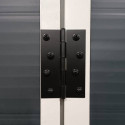 Zawiasy do drzwi domku narzędziowego Vermont - 190x280cm - Hardmaister, czarne, metalowe