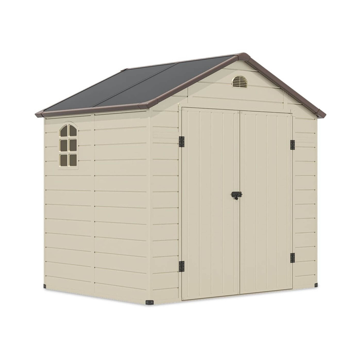 Domek na narzędzia vermont - 242x192cm - okno na bocznej ścianie, ciemny dach