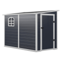 Domek ogrodowy BOSTON 143x248cm w ciemno-szarym kolorze od firmy Hardmaister