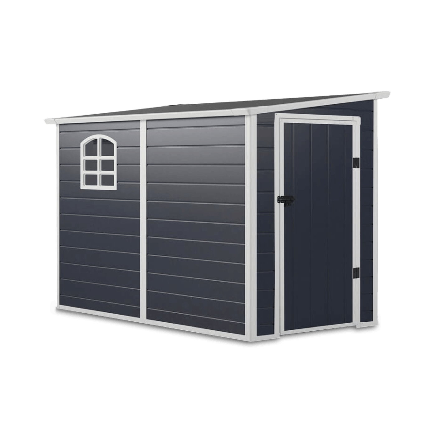 Domek ogrodowy BOSTON 143x248cm w ciemno-szarym kolorze od firmy Hardmaister