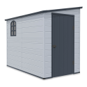 Domek ogrodowy BOSTON 143x248cm w jasno-szarym kolorze od firmy Hardmaister