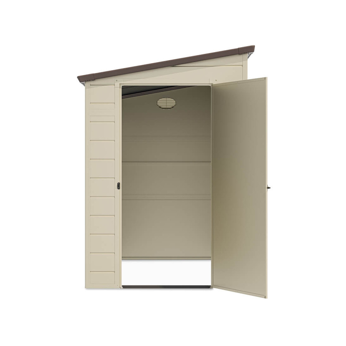 Domek BOSTON 143x248cm Beige z otwartymi drzwiami, widok na wnętrze