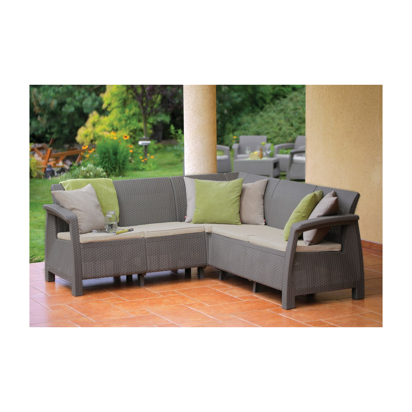 CORFU RELAX CORNER SOFA CAPPUCINO