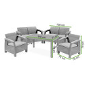Wymiary zestawu ogrodowego Corfu Fiesta/Lyon w odcieniu Graphite