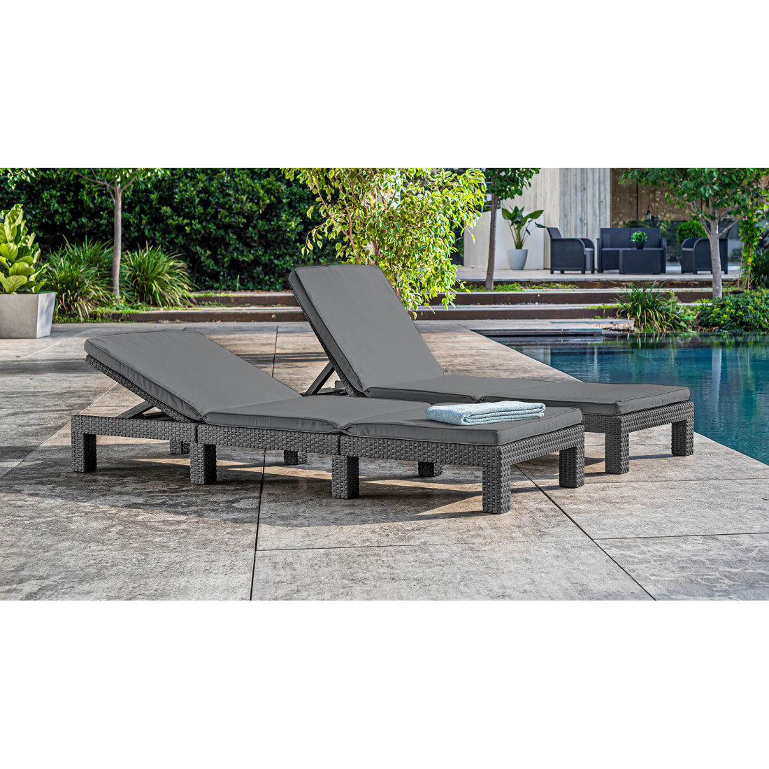 DAYTONA DELUXE GRAPHITE DECK CHAIR