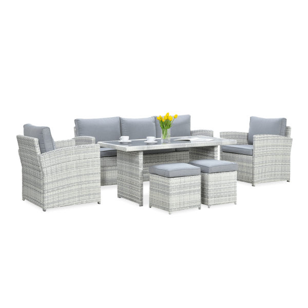 BORNEO SET + WHITE GREY PUFFS