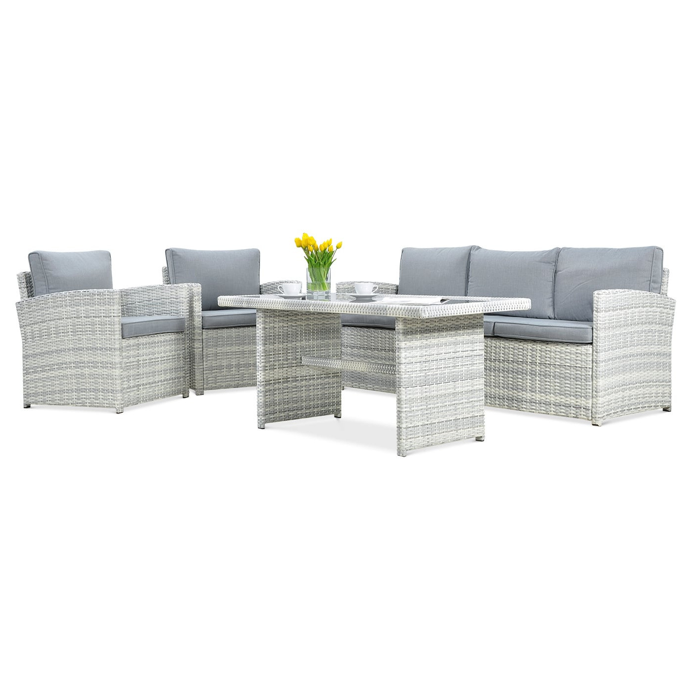 BORNEO SET + WHITE GREY PUFFS