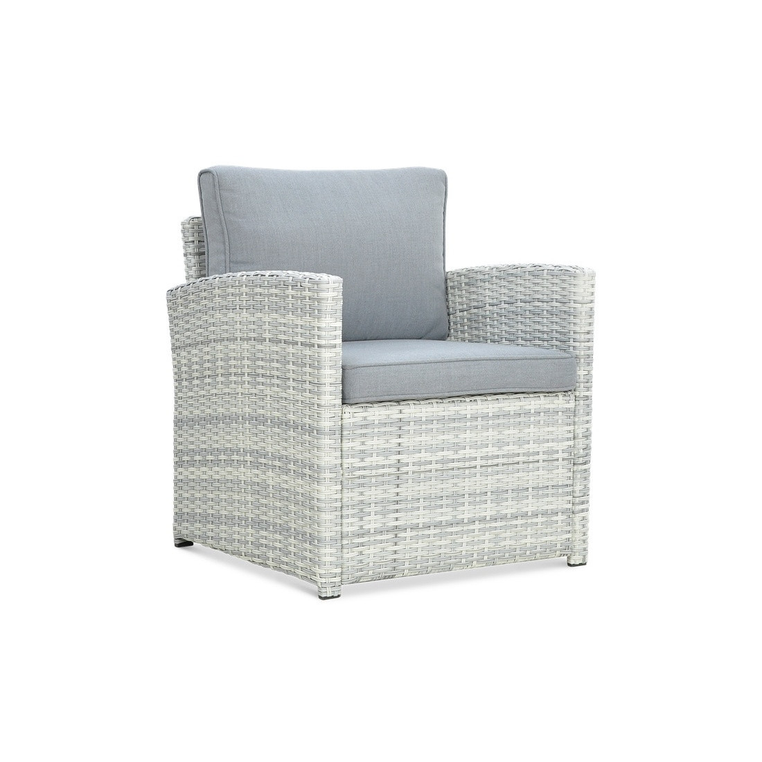 BORNEO ZESTAW+PUFY WHITE GREY