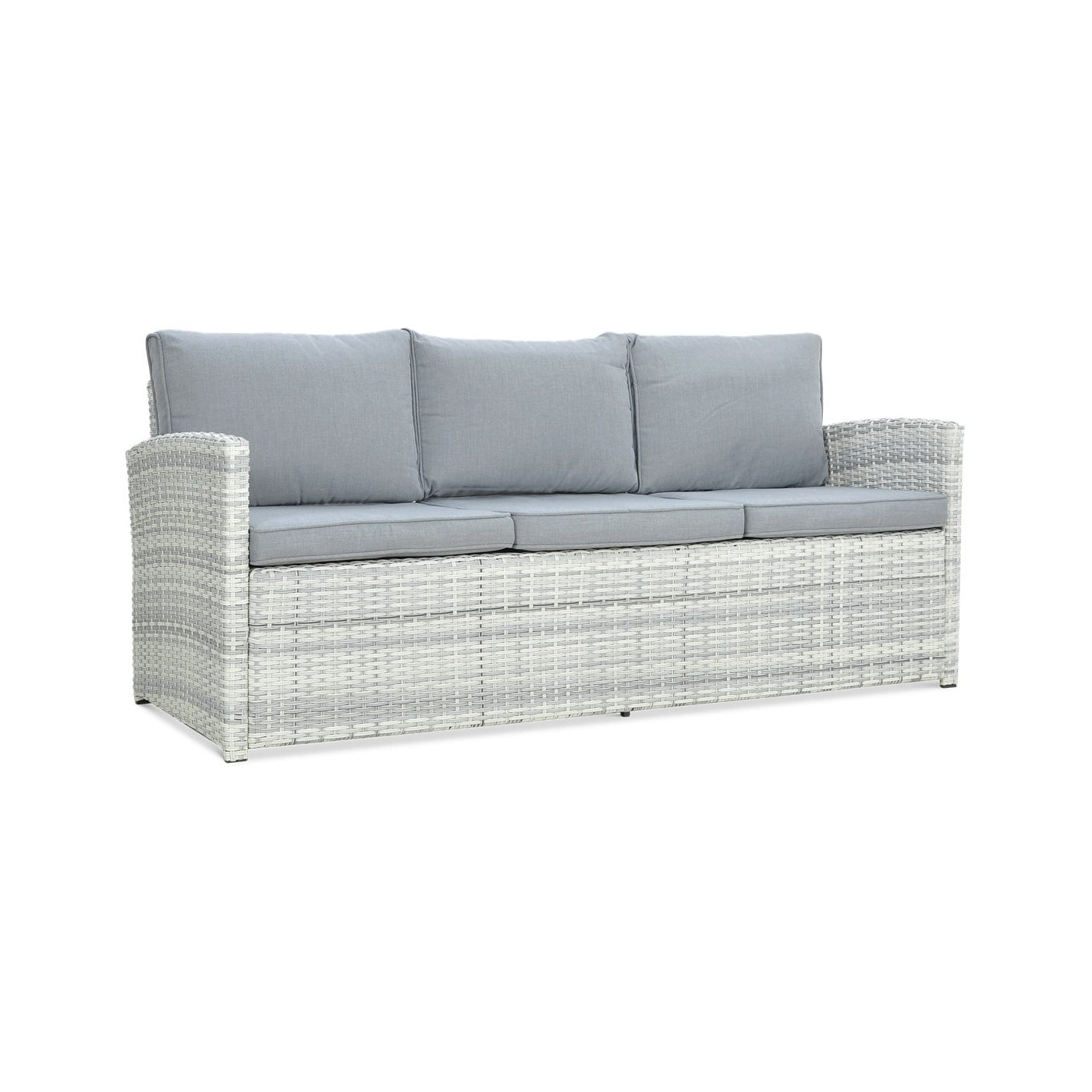 BORNEO ZESTAW+PUFY WHITE GREY