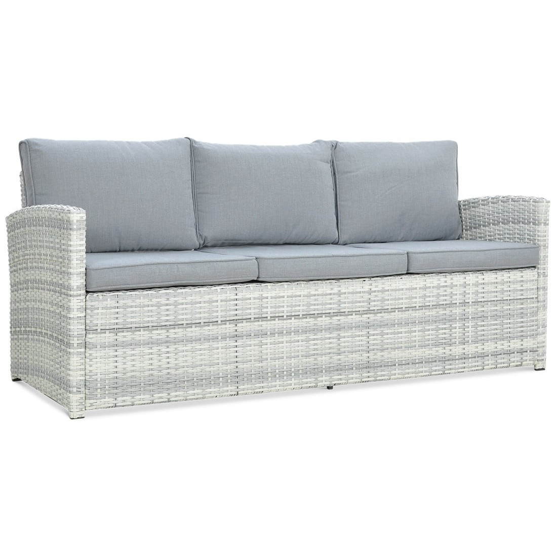 BORNEO ZESTAW+PUFY WHITE GREY