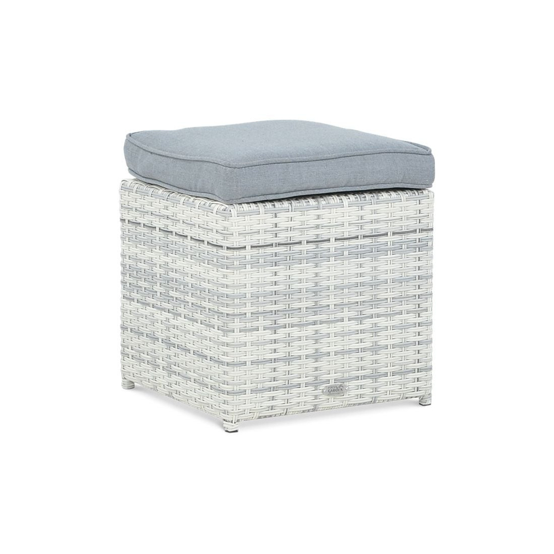 BORNEO ZESTAW+PUFY WHITE GREY