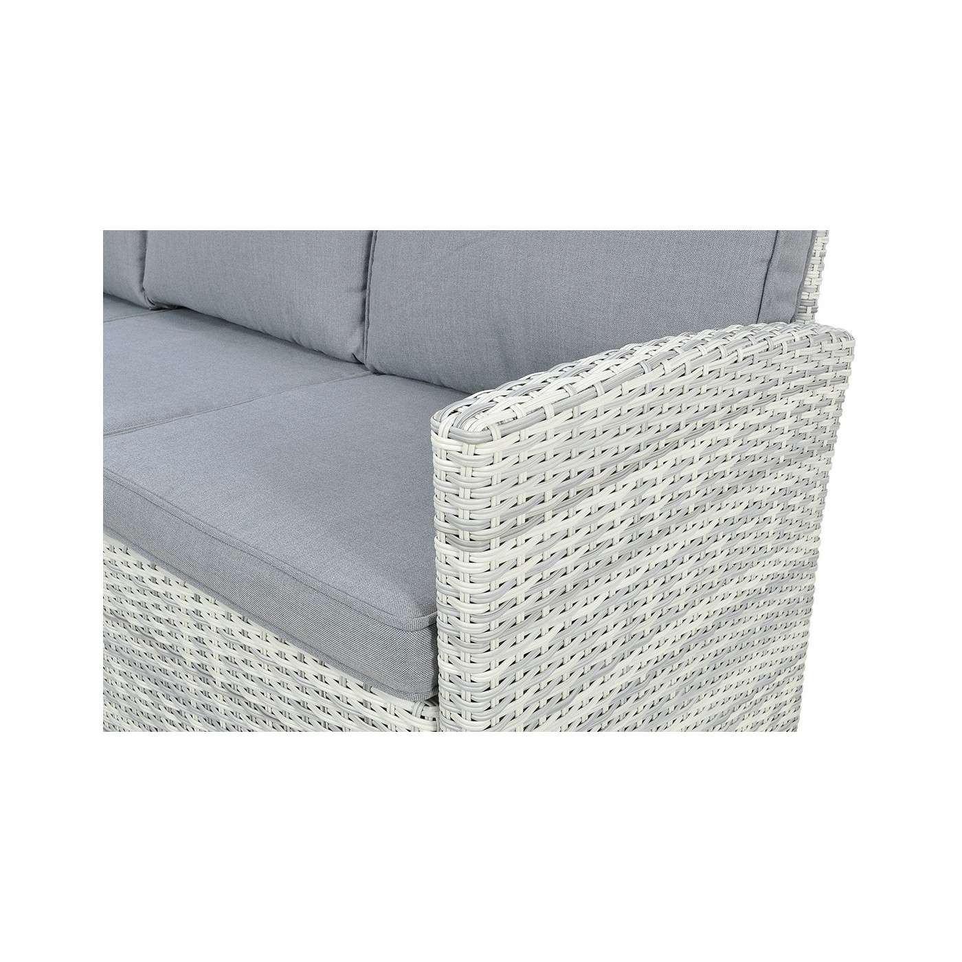 BORNEO ZESTAW+PUFY WHITE GREY