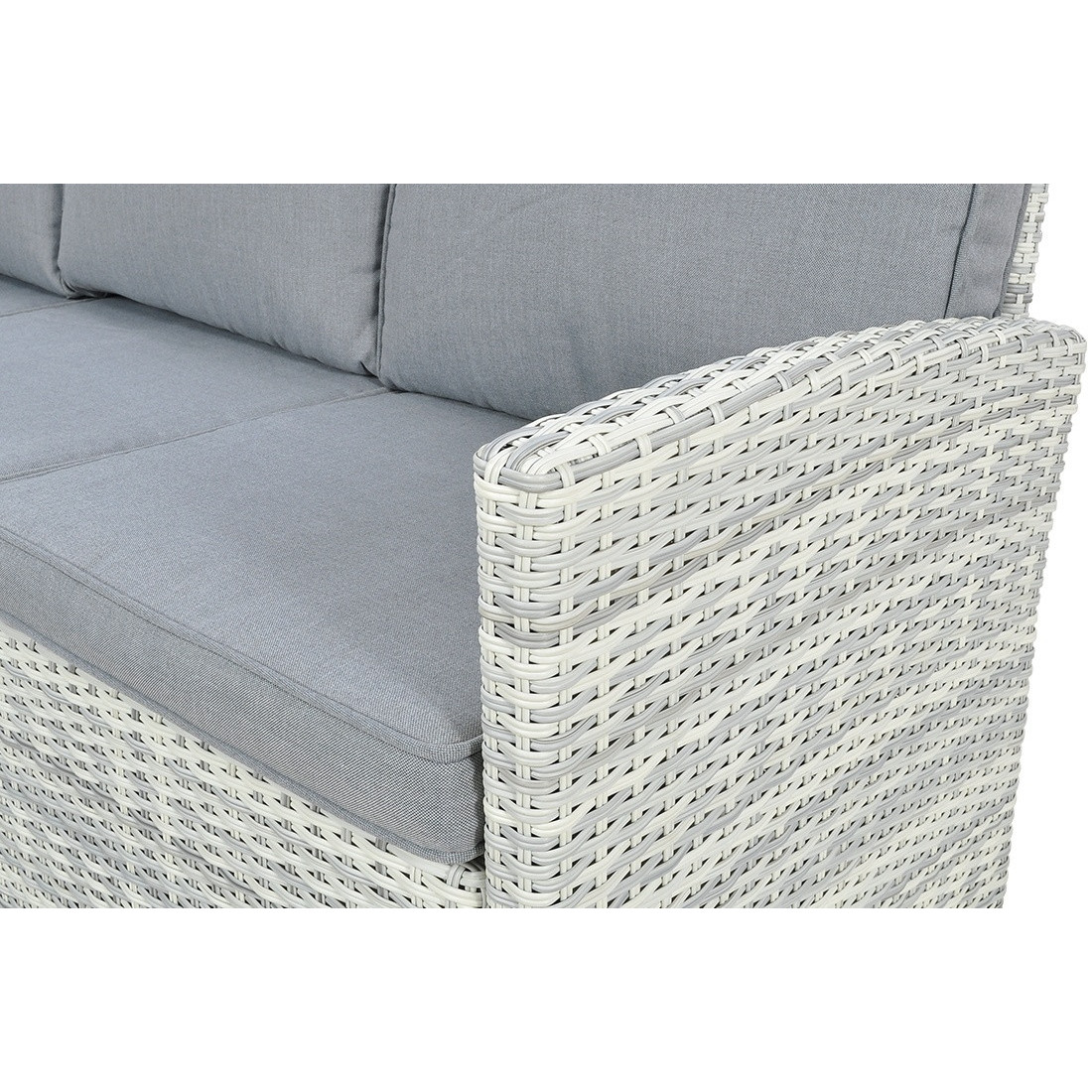 BORNEO ZESTAW+PUFY WHITE GREY