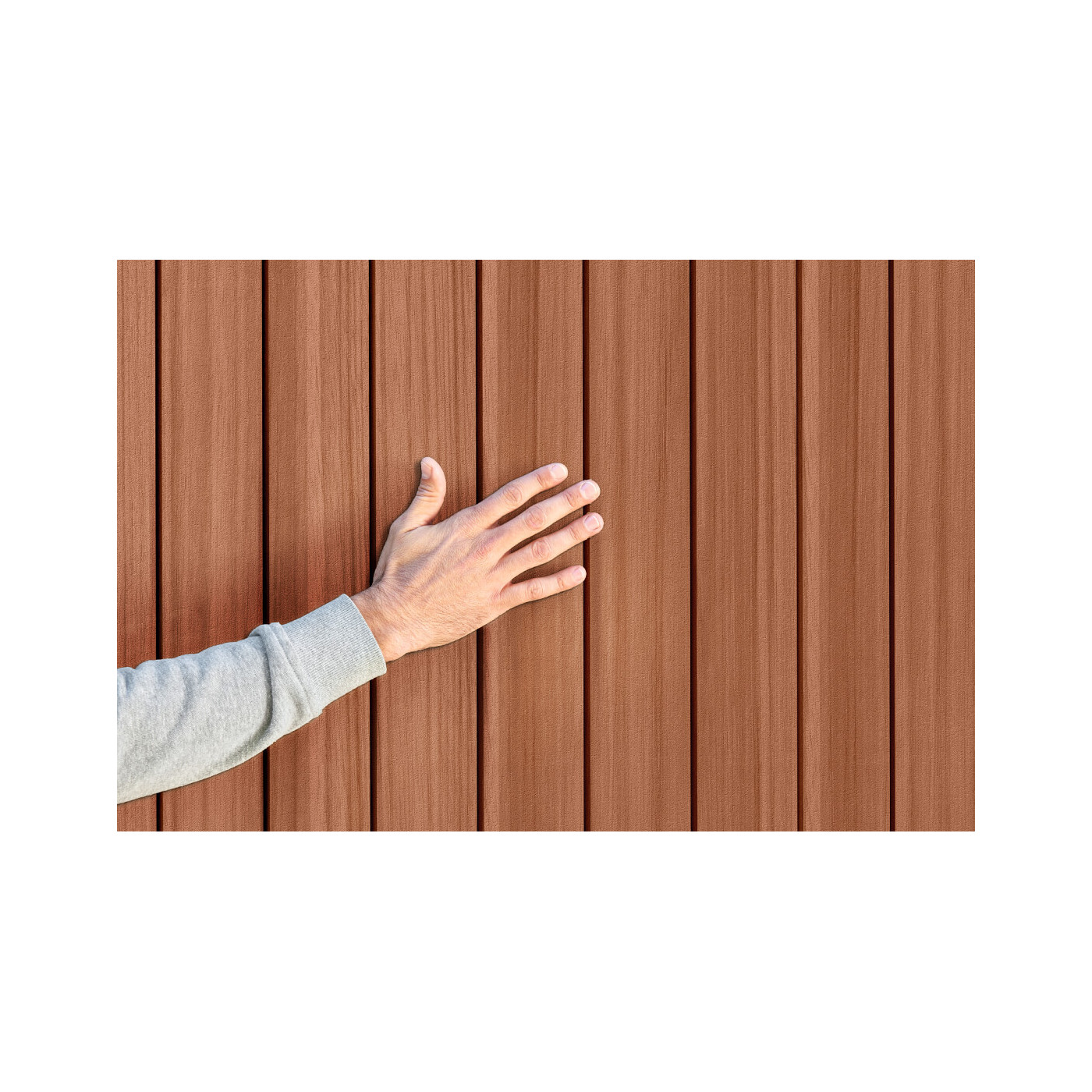 Struktura narzędziowni przypominająca drewno