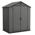 Grafitowy domek DARWIN o wymiarach 190x121cm na narzędzia ogrodowe