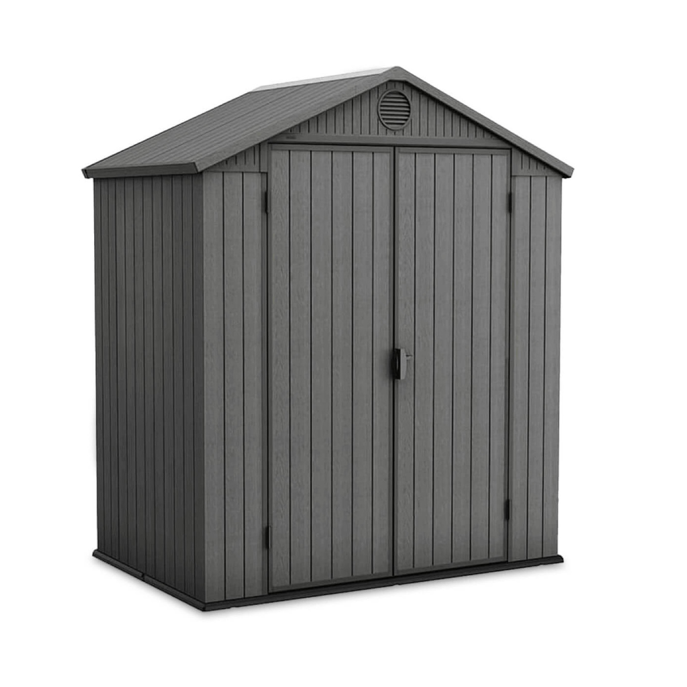 Grafitowy domek DARWIN o wymiarach 190x121cm na narzędzia ogrodowe