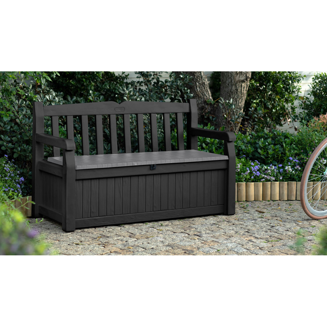 EDEN GARDEN BENCH BOX/BENCH GRAPHITE