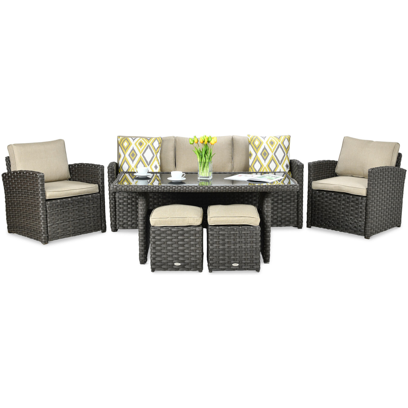 BORNEO ZESTAW+PUFY BROWN