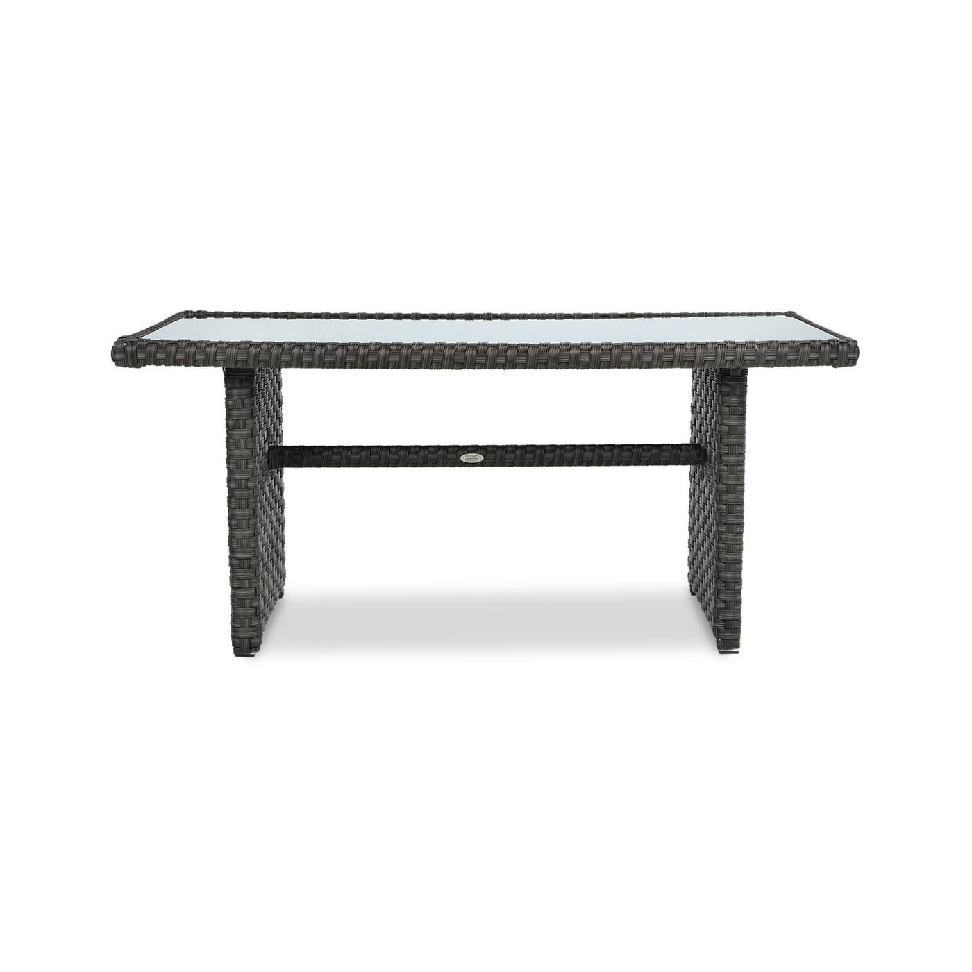 Zestaw mebli ogrodowych z technorattanu Borneo z pufami, kolor brązowy