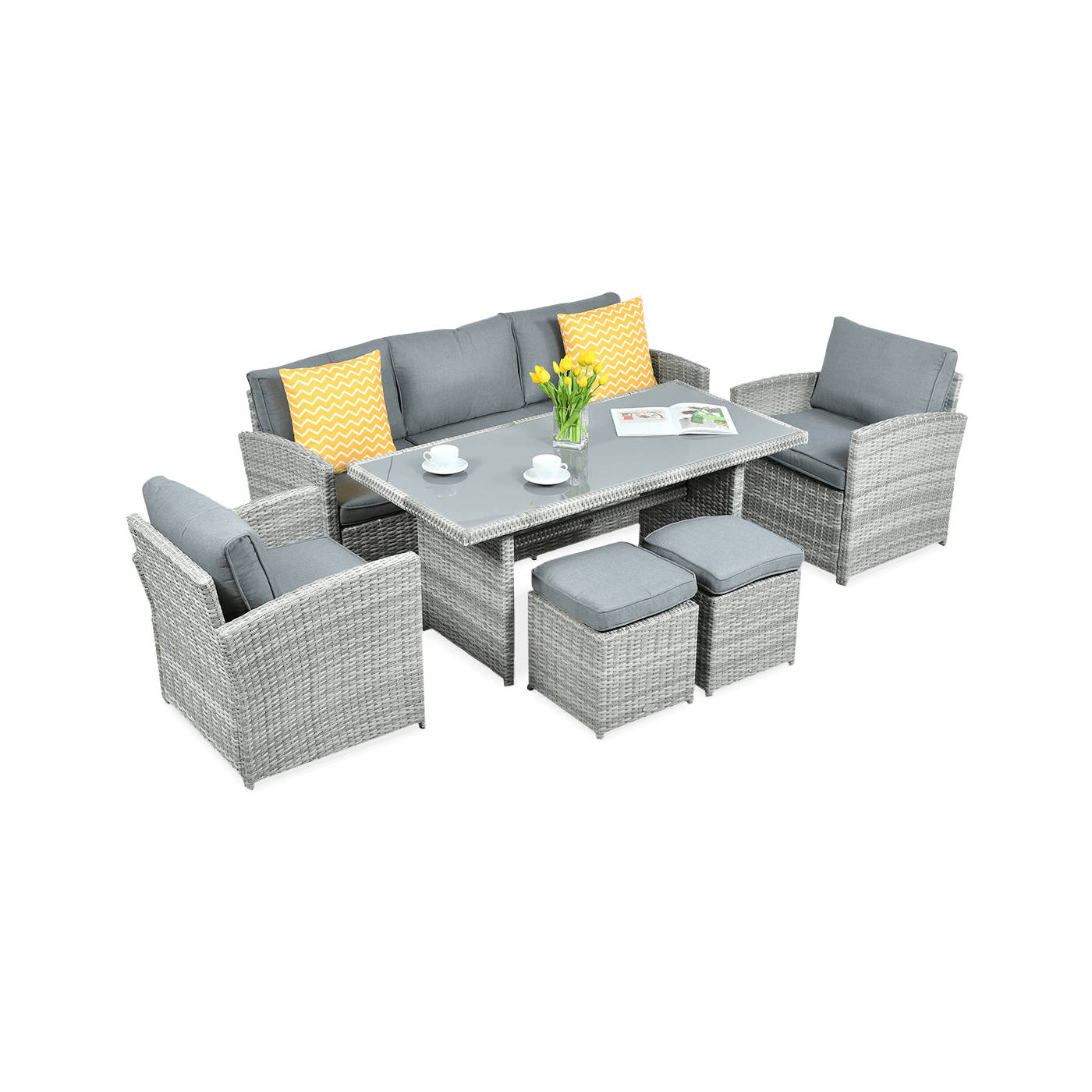 BORNEO SET + STONE GREY PUFFS