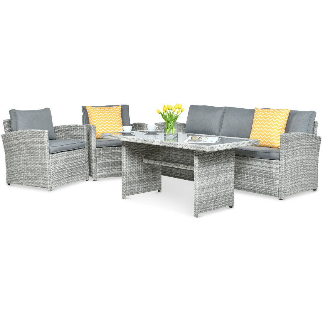 BORNEO ZESTAW+PUFY STONE GREY