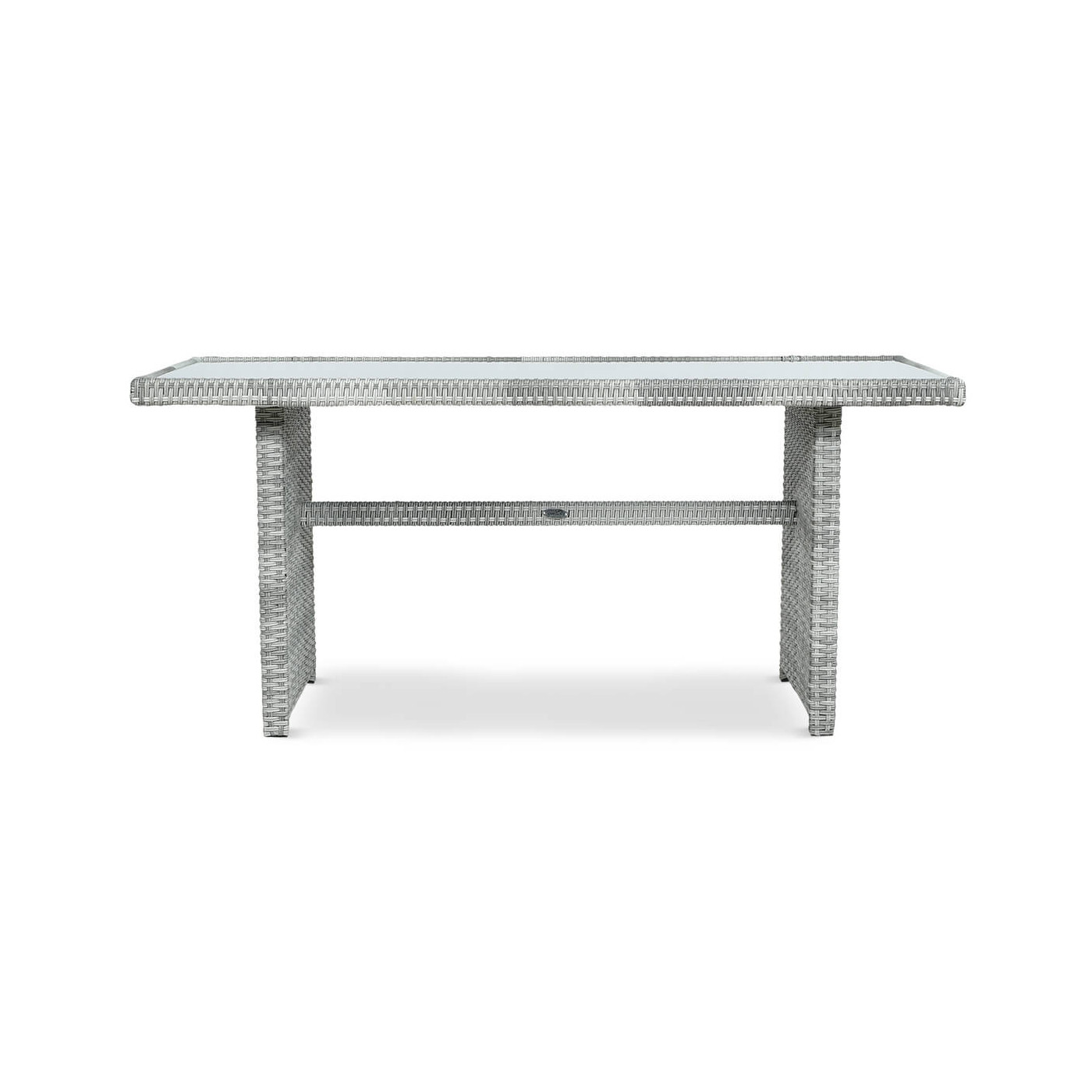 Zestaw mebli ogrodowych z technorattanu BORNEO Stone Grey z pufami