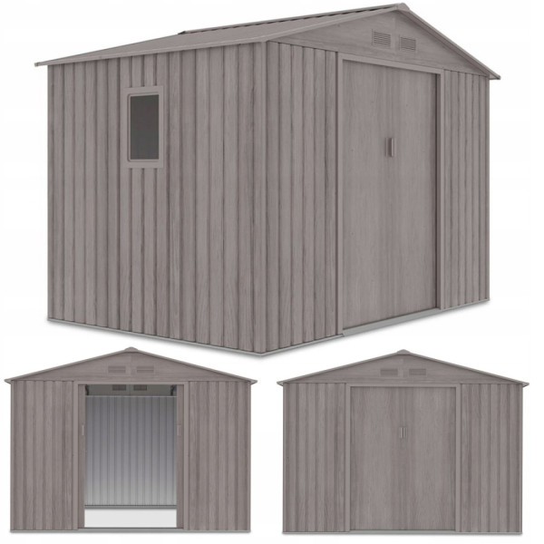 Obrazek z trzema rzutami domku narzędziowego Huston 277x191 cm - Hardmaister