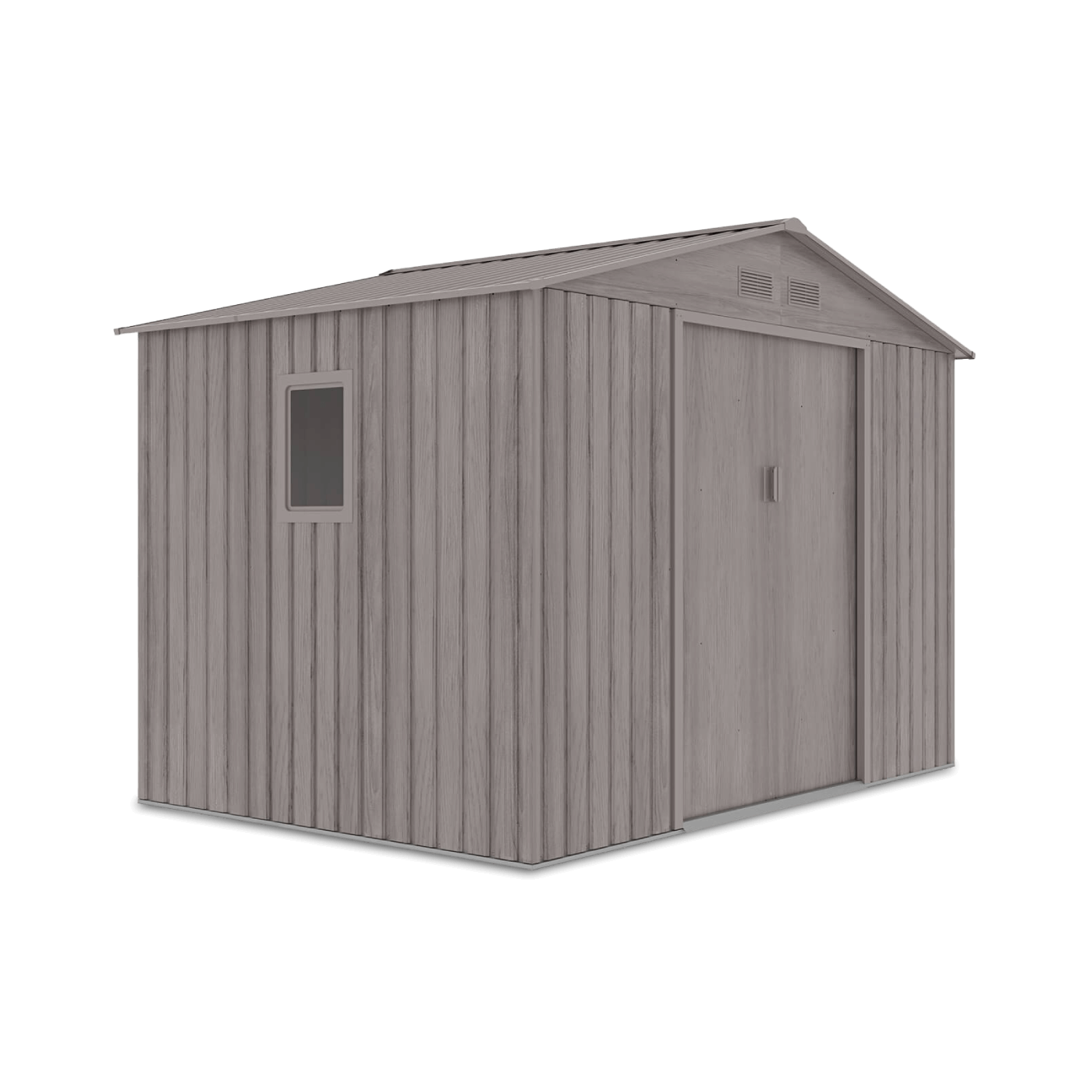 Zdjęcie domku narzędziowego Hudson 277x191cm na białym tle, widok z boku