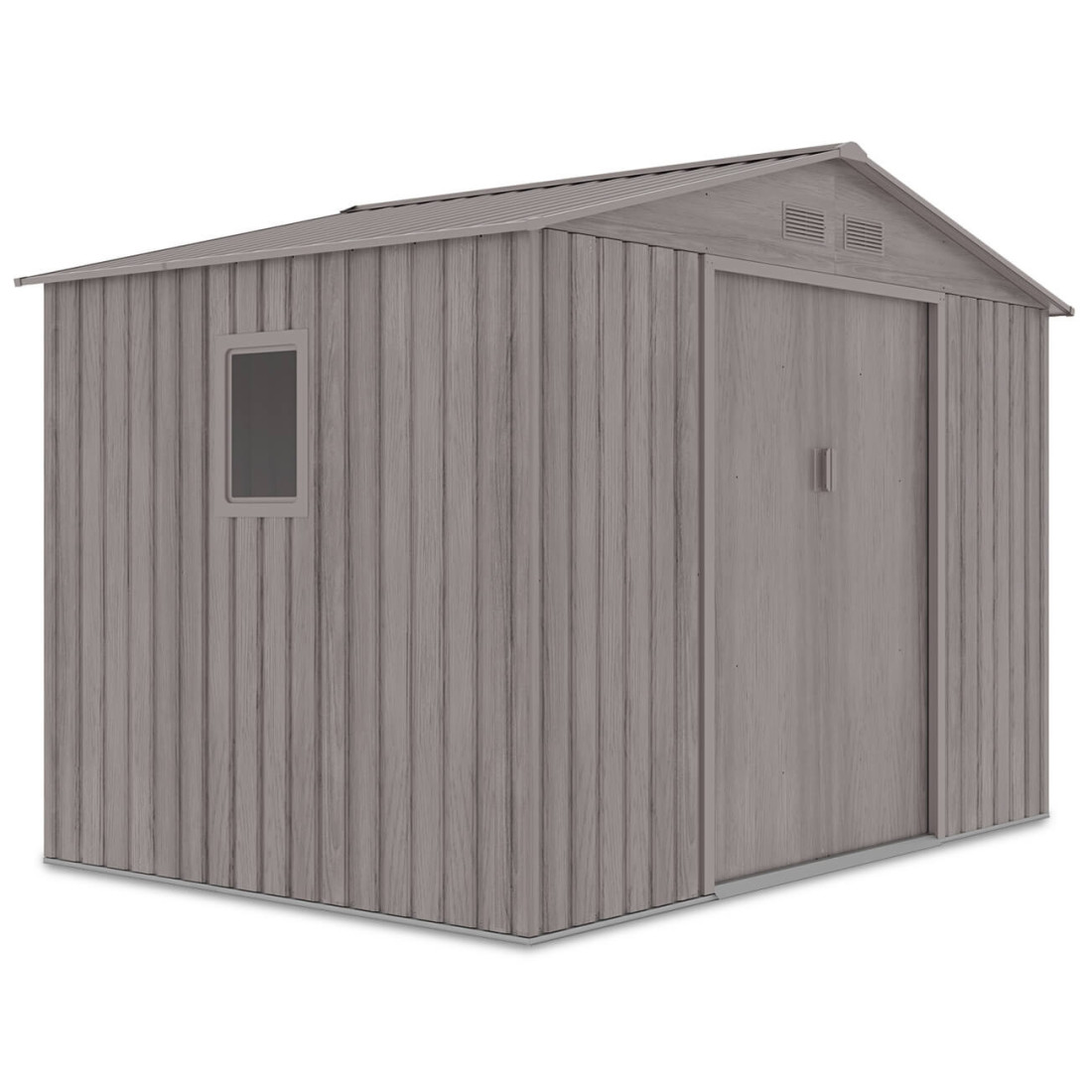 Boczna ściana z oknem domku na narzędzia HUDSON Light Wood 277x191 cm