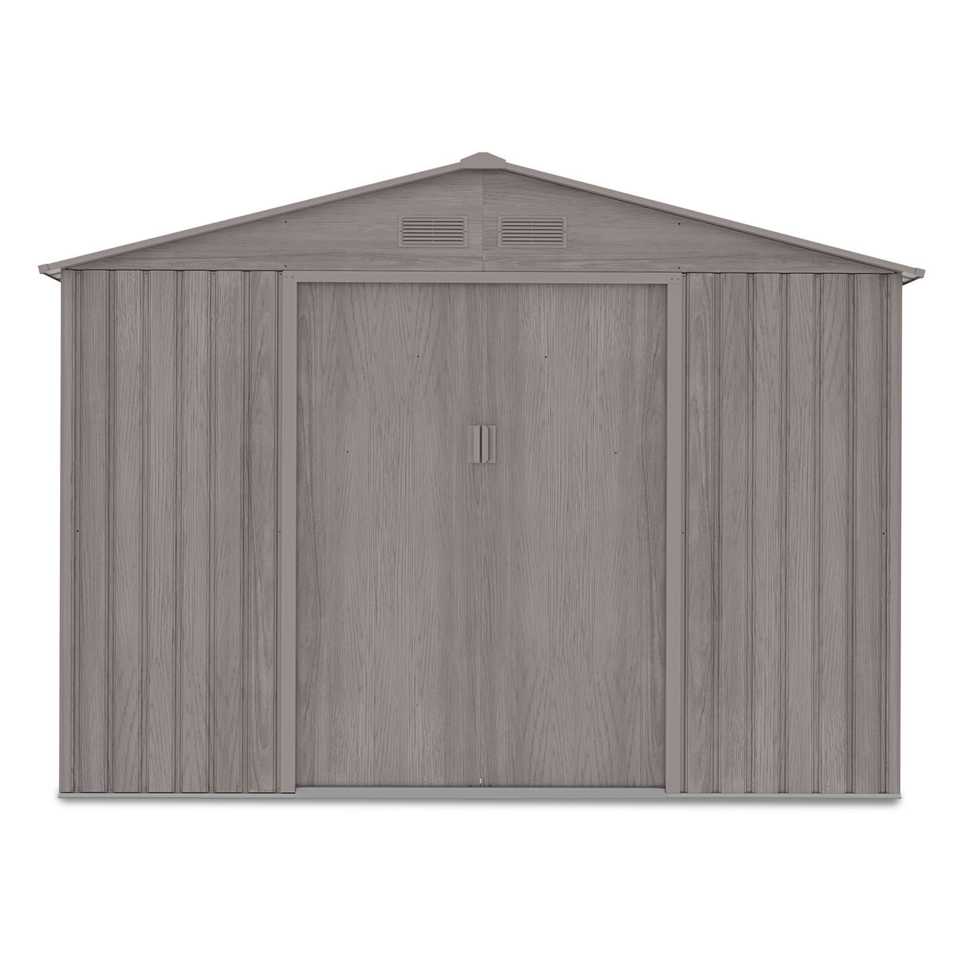 Przód domku na narzędzia HUDSON, zamknięte drzwi domku