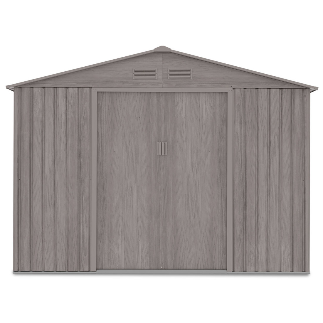 Przód domku na narzędzia HUDSON, zamknięte drzwi domku