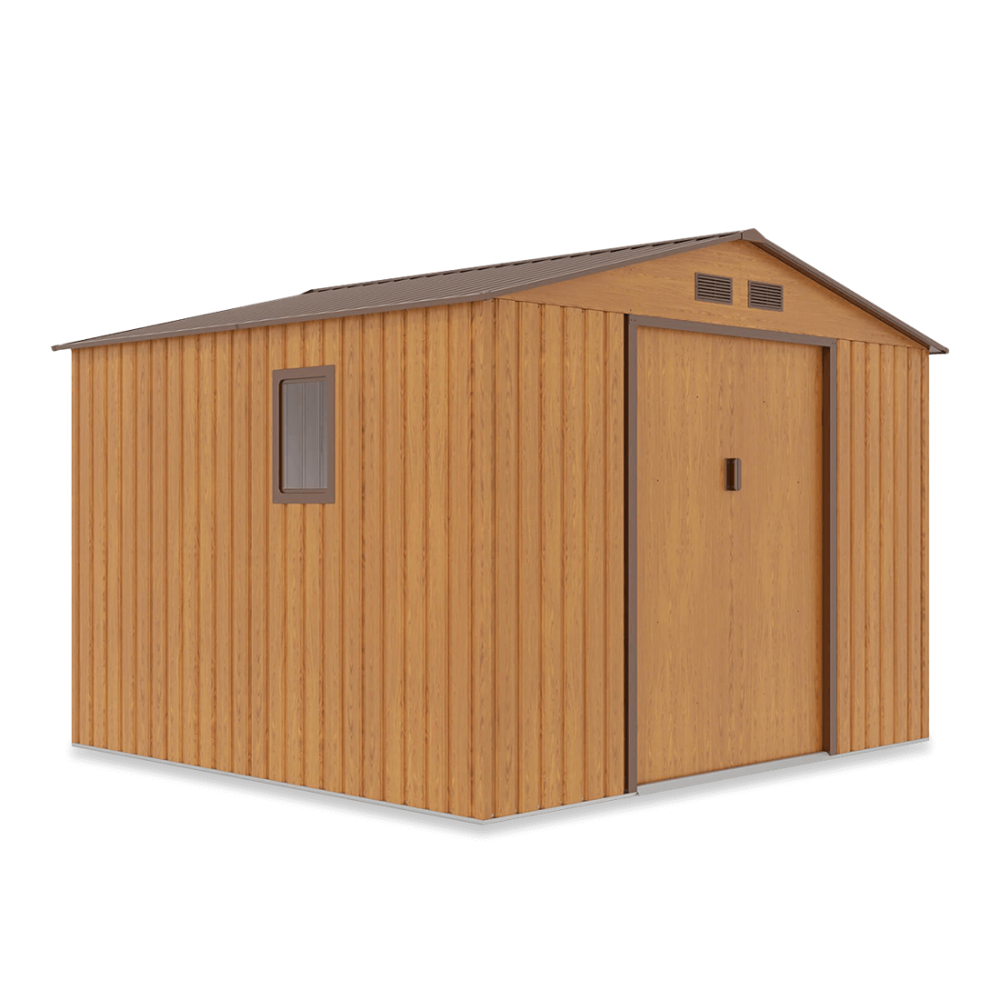 Domek na narzędzia HUDSON 277x255cm Oak Brown - na białym tle 