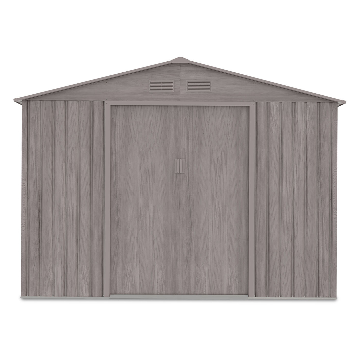 Przód domku na narzędzia HUDSON 277x255cm, zamknięte drzwi 