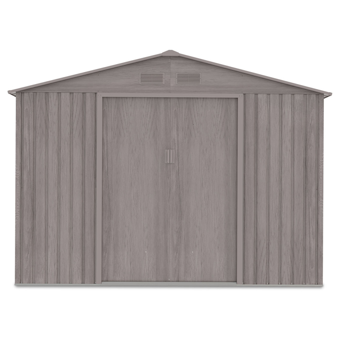 Przód domku na narzędzia HUDSON 277x255cm, zamknięte drzwi 