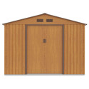 Widok na przód domku ogrodowego Hudson 277x319 cm 