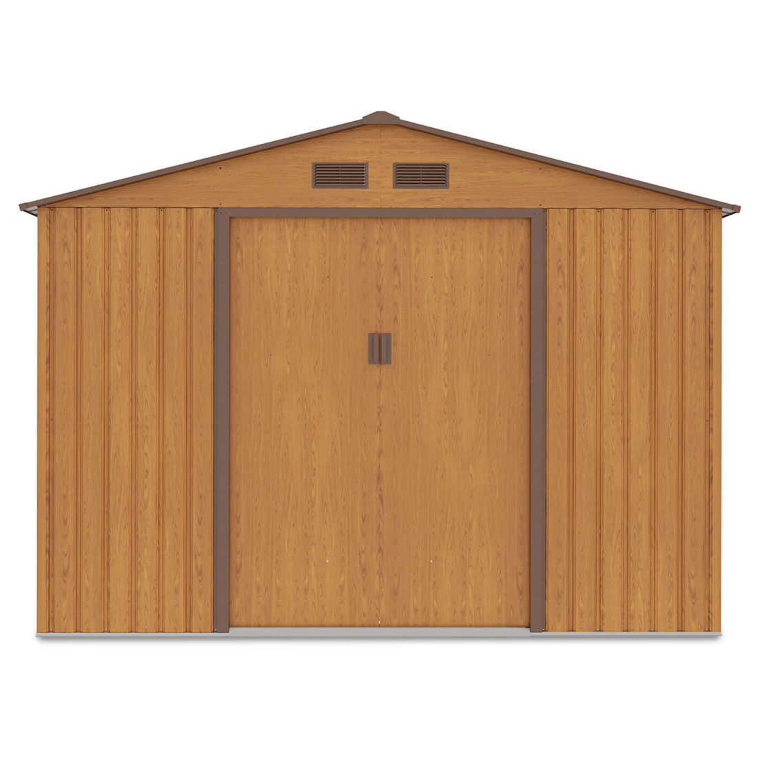 Widok na przód domku ogrodowego Hudson 277x319 cm 