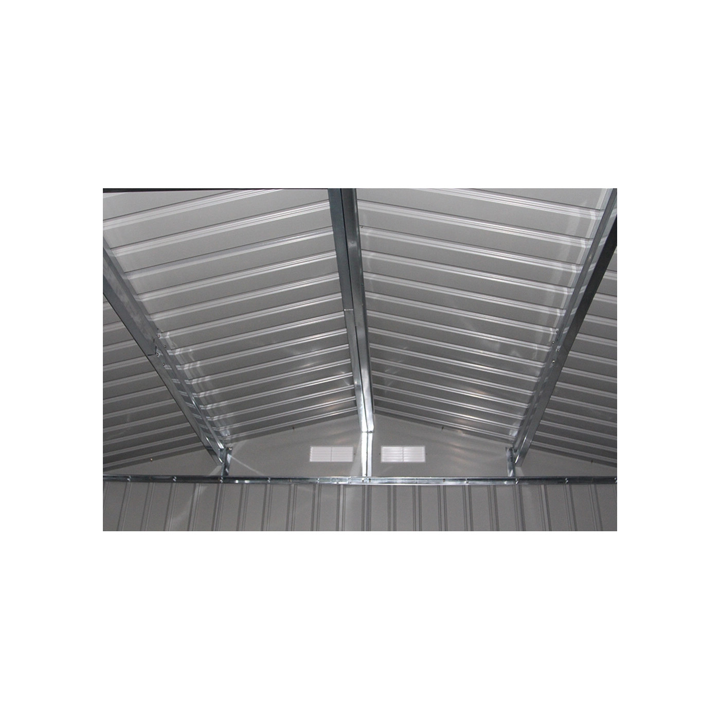 Metalowa konstrukcja dachu wewnątrz domku na narzędzia HUDSON 277x319cm