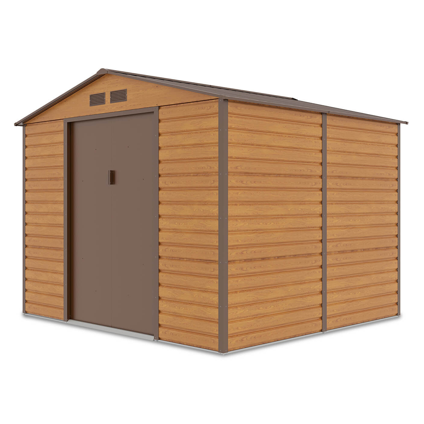 Widok boczny na domek narzędziowy Montreal 277x259cm - Hardmaister