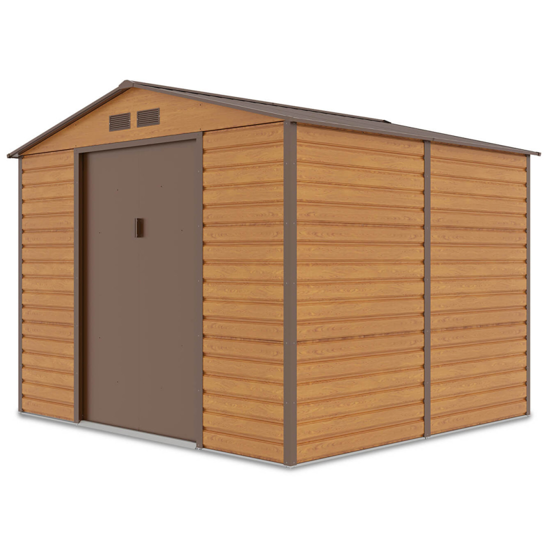 Widok boczny na domek narzędziowy Montreal 277x259cm - Hardmaister