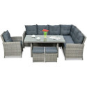 IBIZA CORNER SOFA + ARMCHAIR GREY