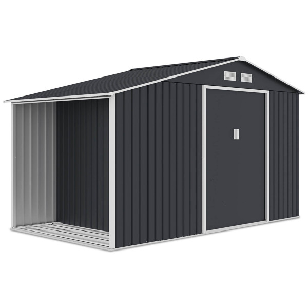 Domek narzędziowy drewutnia MADISON 342x191cm Cold Grey 