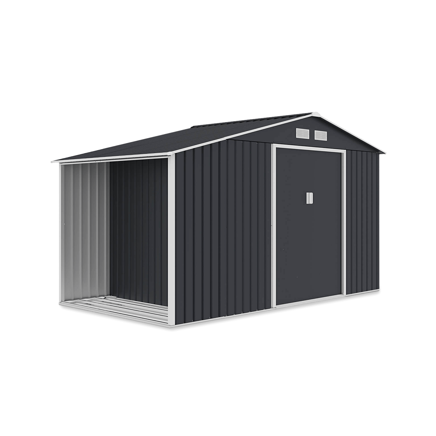 Domek narzędziowy drewutnia MADISON 342x191cm Cold Grey - HARDMAISTER