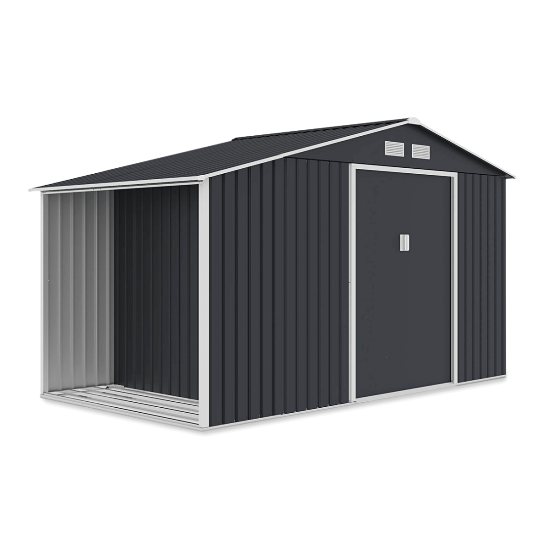 Domek narzędziowy drewutnia MADISON 342x191cm Cold Grey - HARDMAISTER